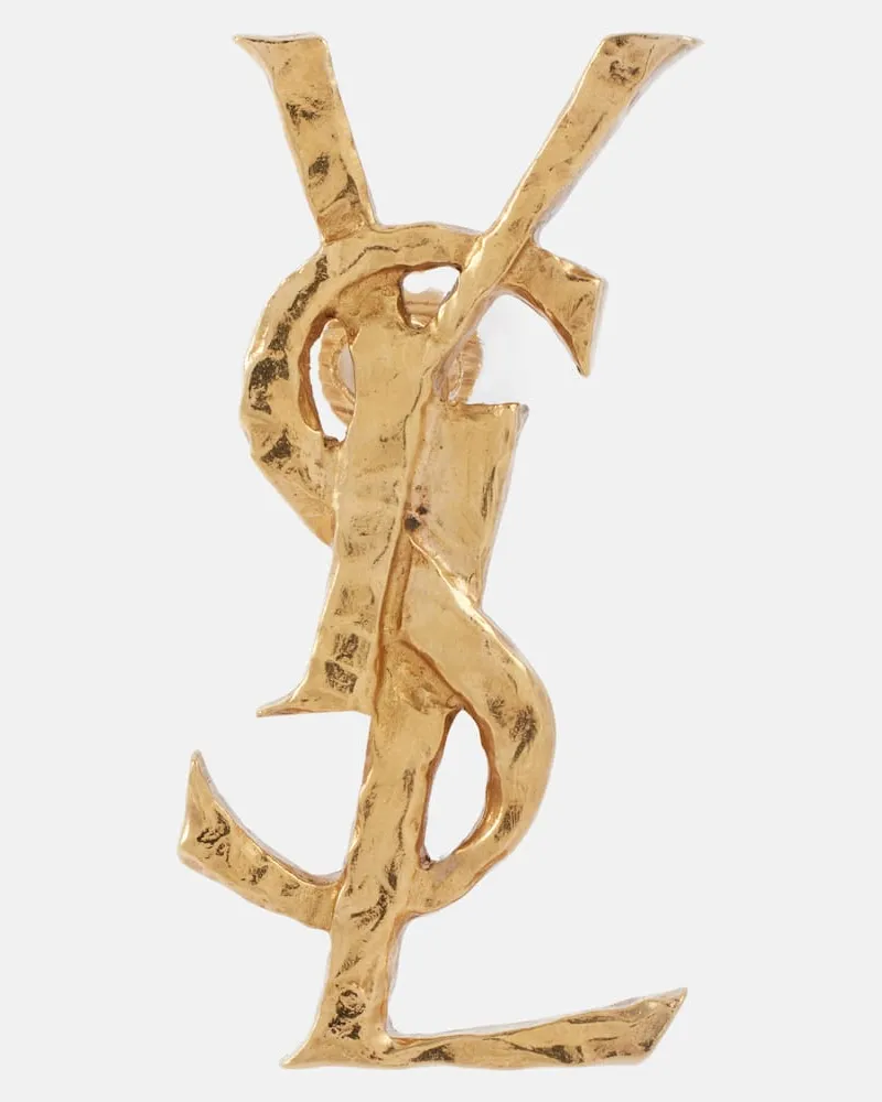 Saint Laurent Einzelner Clip-Ohrring Cassandre Gold