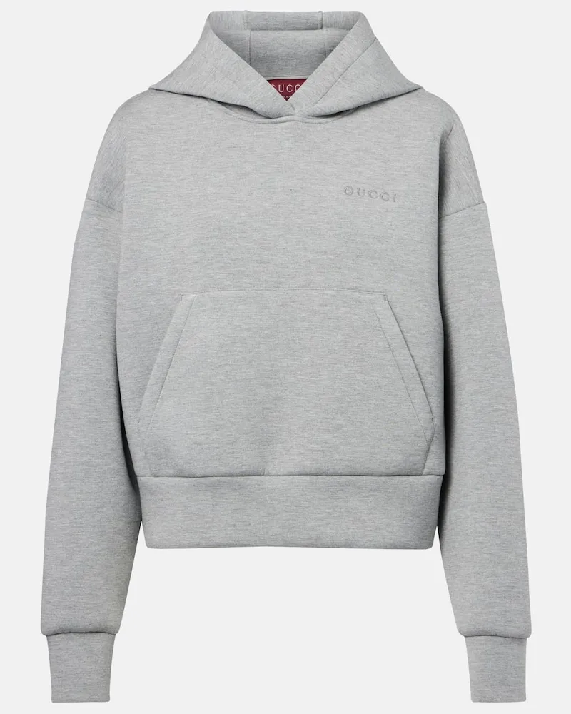 Gucci Hoodie aus Jersey Grau