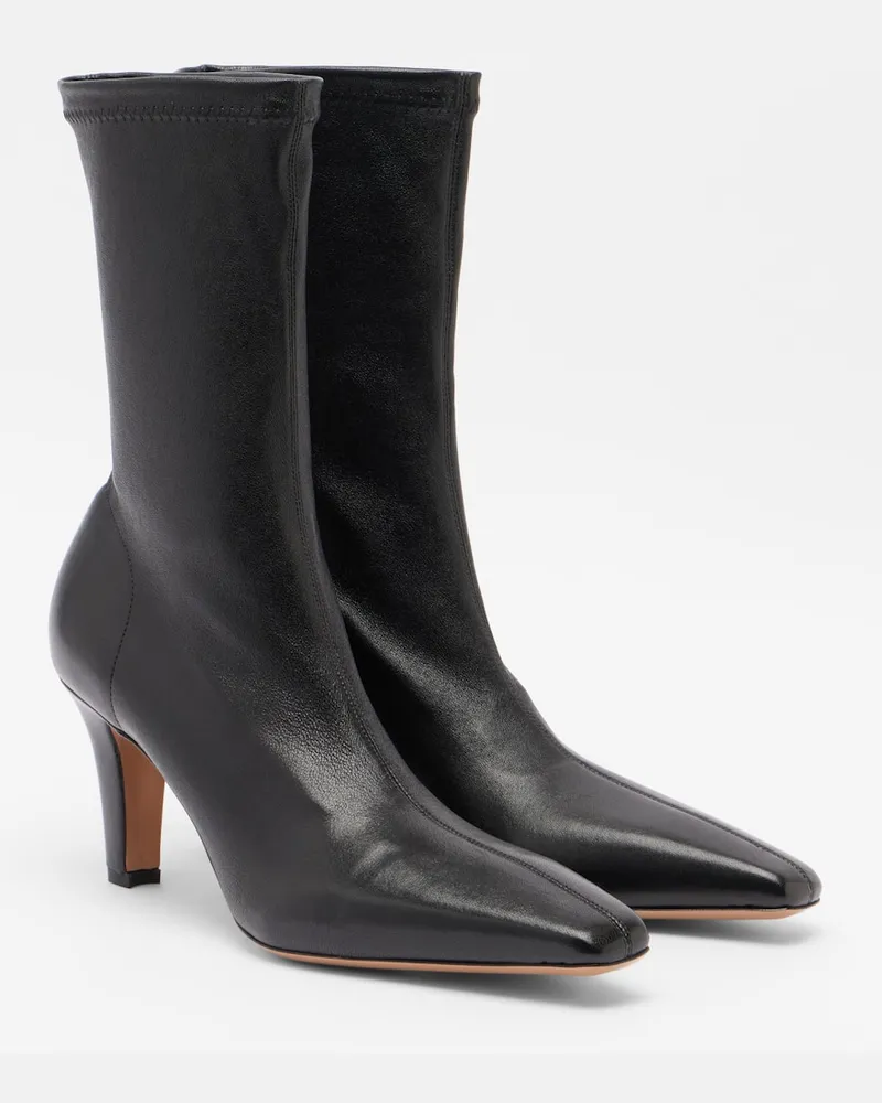 Paris Texas Ankle Boots Belle 75 aus Leder Schwarz