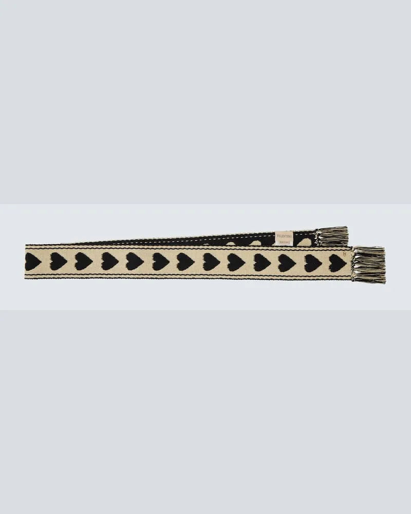 Valentino Garavani Schal VLogo aus Baumwoll-Jacquard Multicolor