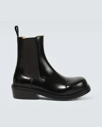 Bottega Veneta Chelsea Boots Fireman aus Leder Schwarz