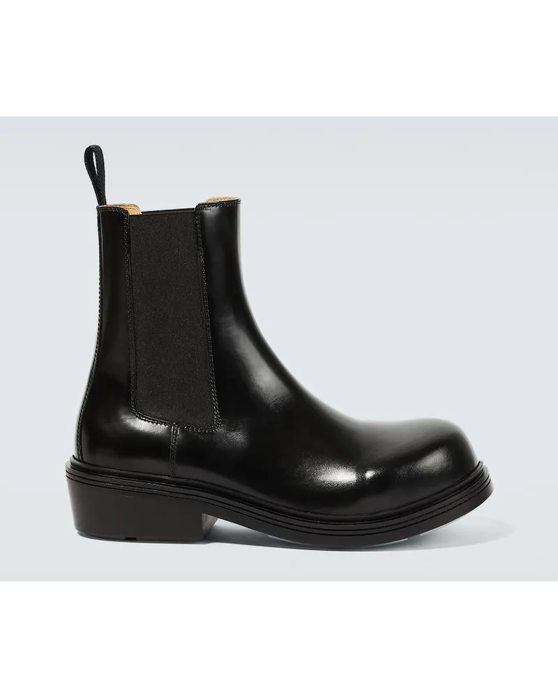 Bottega Veneta Chelsea Boots Fireman aus Leder Schwarz