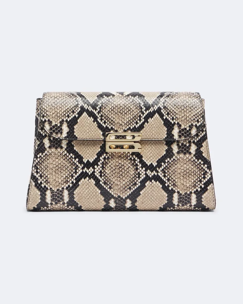 Victoria Beckham Schultertasche Dorian Trapeze aus Leder Braun