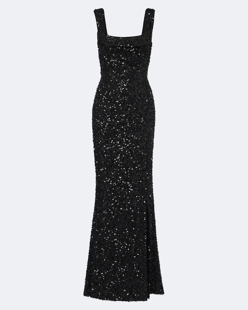 Elie Saab Robe mit Pailletten Schwarz