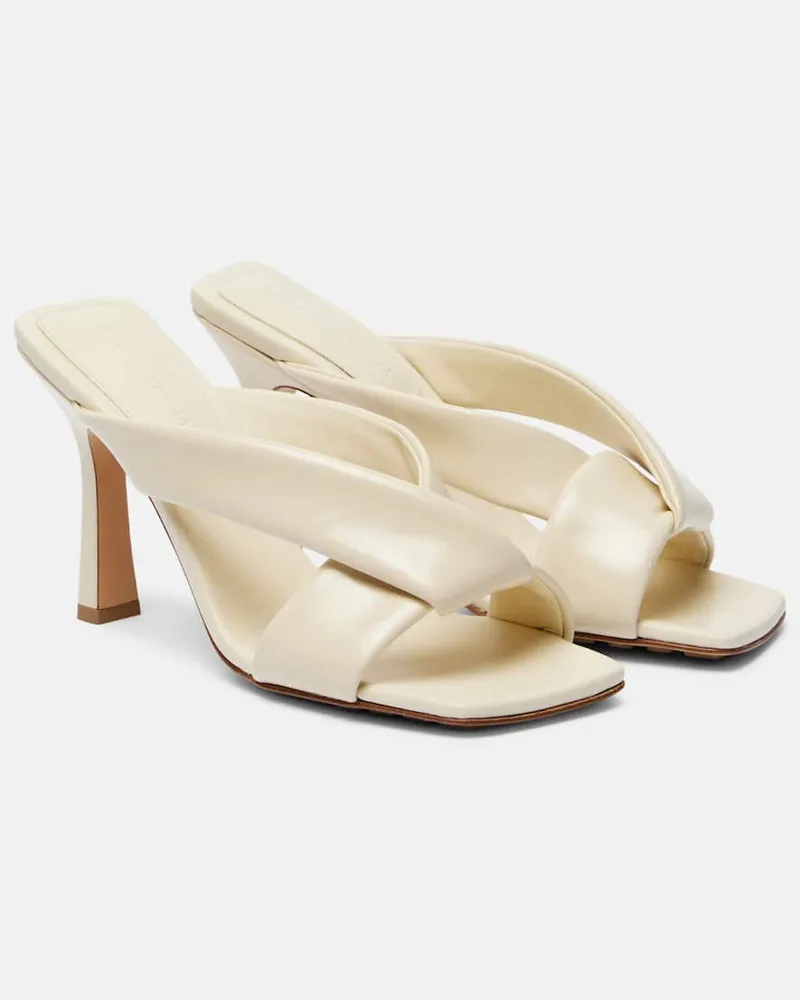 Bottega Veneta Sandalen Riva 90 aus Leder Weiß