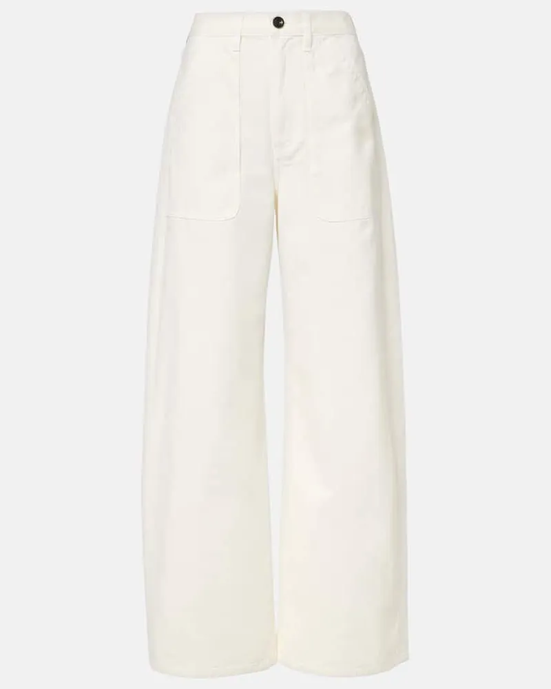 Citizens of humanity High-Rise-Cargohose Ayla aus Baumwolle Weiß
