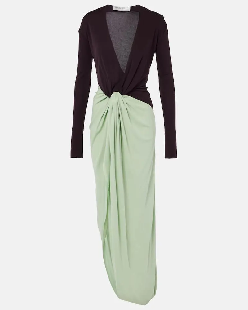Victoria Beckham Robe aus Jersey Schwarz