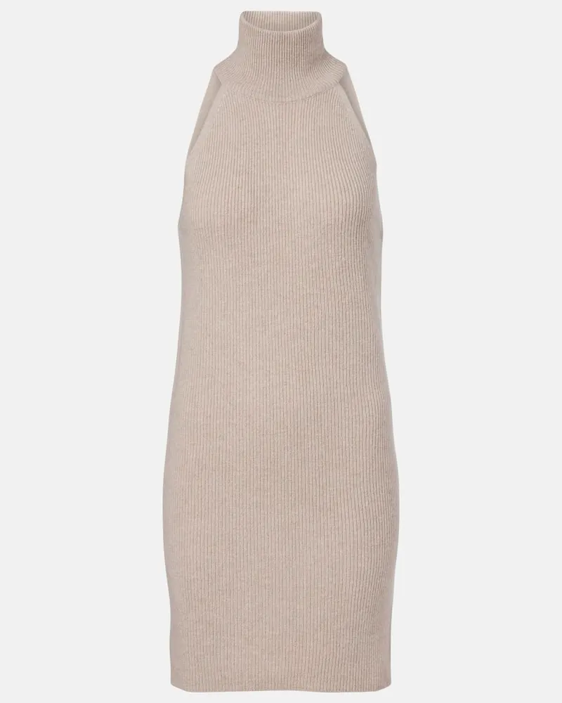 Lisa Yang Minikleid Carmen aus Kaschmir Beige