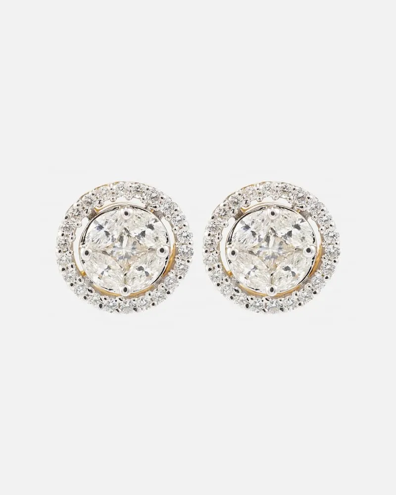 Stone & Strand Ohrringe aus 10kt Gelbgold mit Diamanten Gold