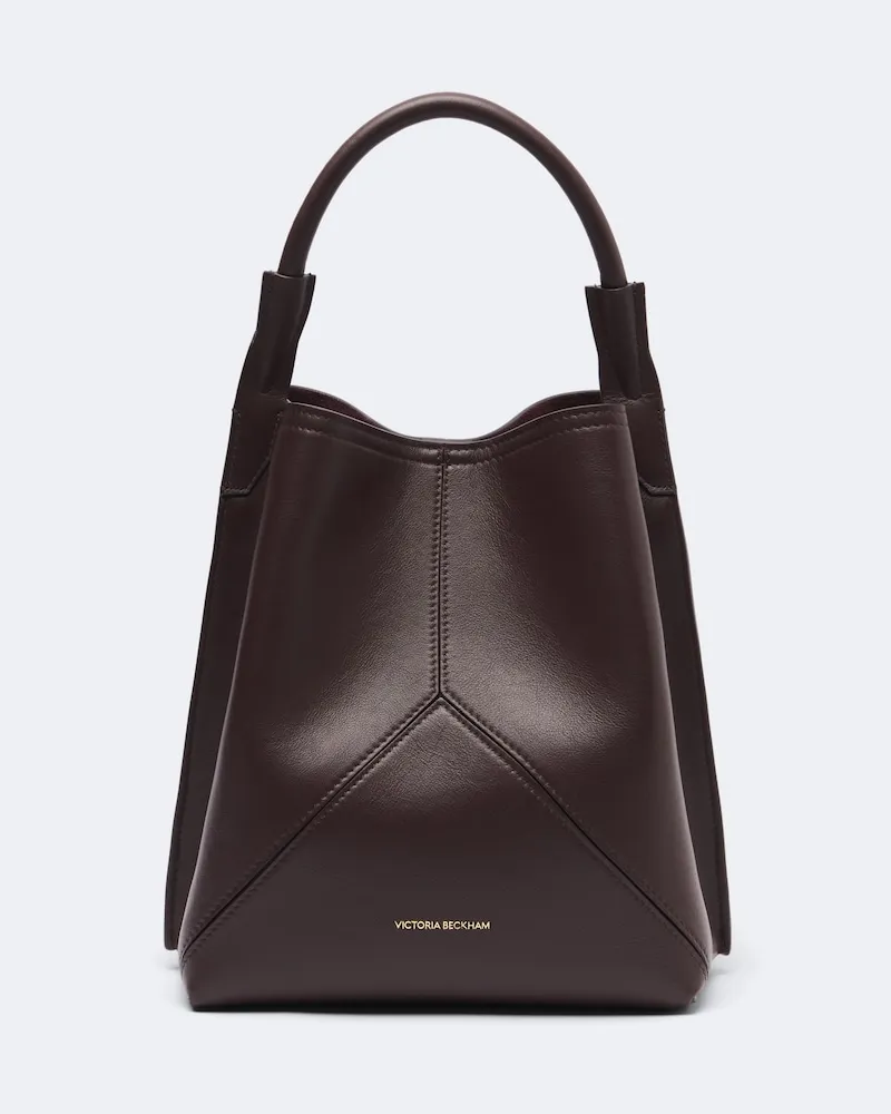 Victoria Beckham Bucket Bag Victoria aus Leder Burgunderrot