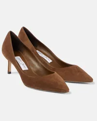 Jimmy Choo Pumps Romy 60 aus Veloursleder Braun