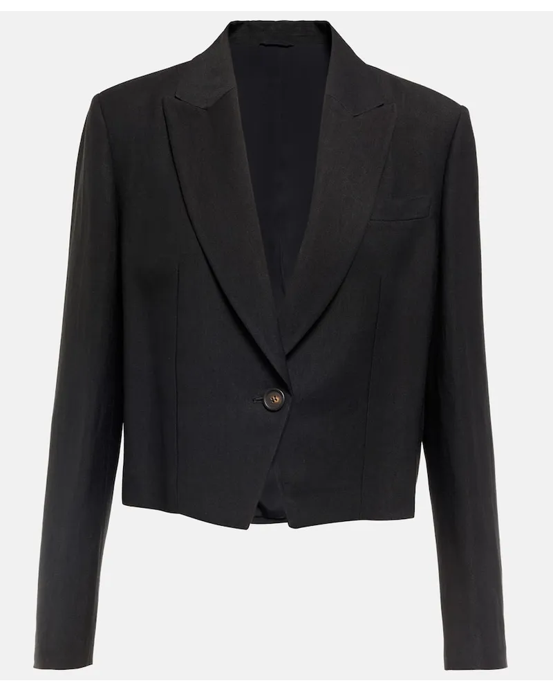 Brunello Cucinelli Cropped-Blazer Schwarz