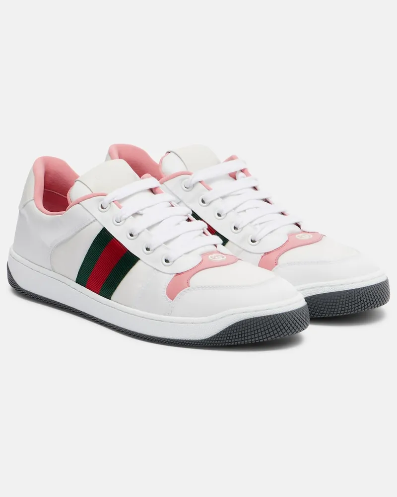 Gucci Sneakers Screener mit Leder Multicolor