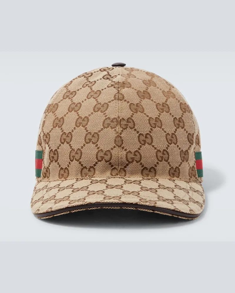 Gucci Baseballcap GG aus Canvas Beige