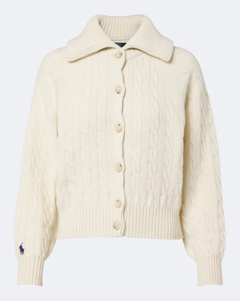 Ralph Lauren Cardigan aus Wolle und Kaschmir Weiß
