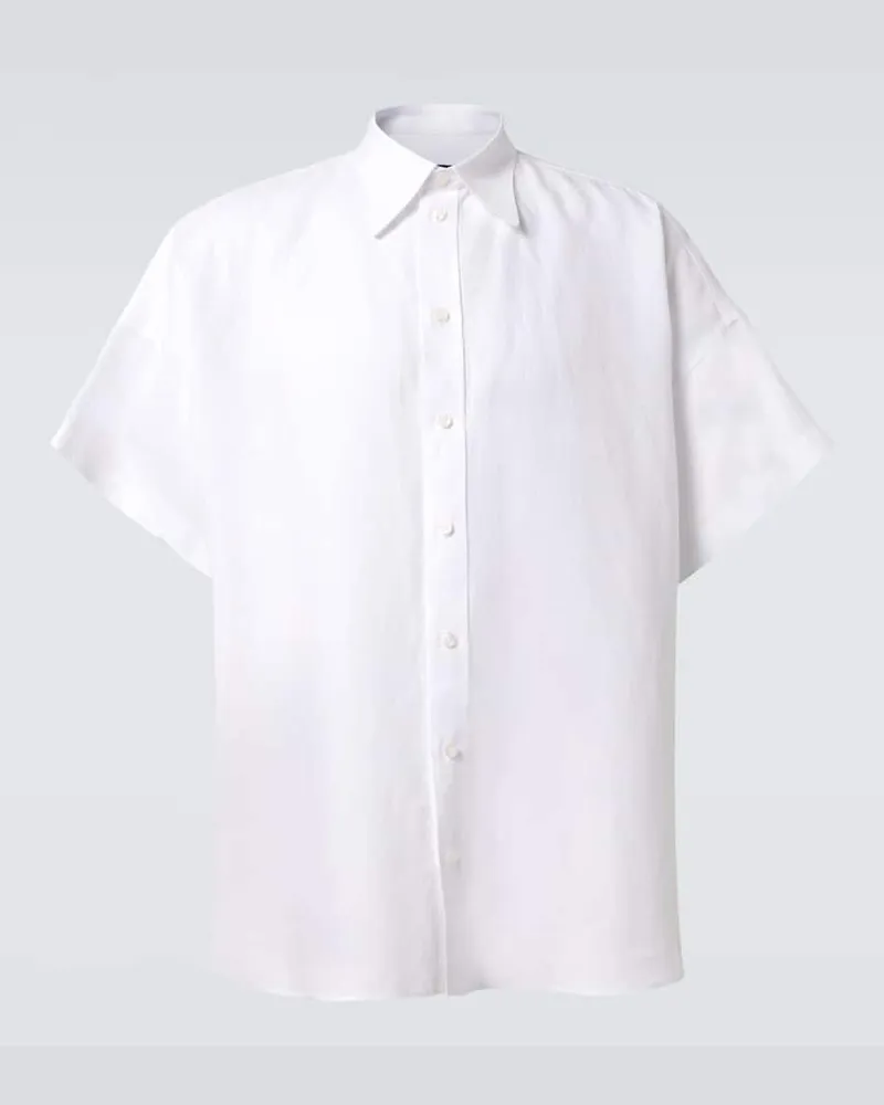 Dolce & Gabbana Hemd aus Leinen Weiß