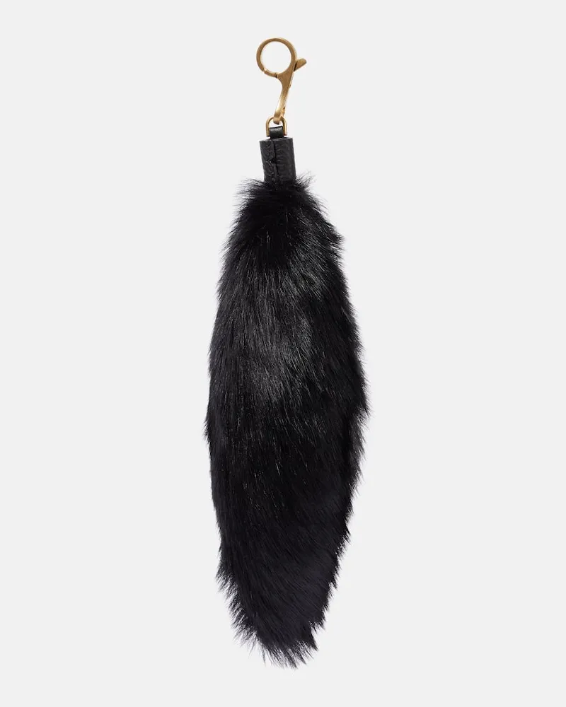 Burberry Taschenanhänger aus Shearling Schwarz