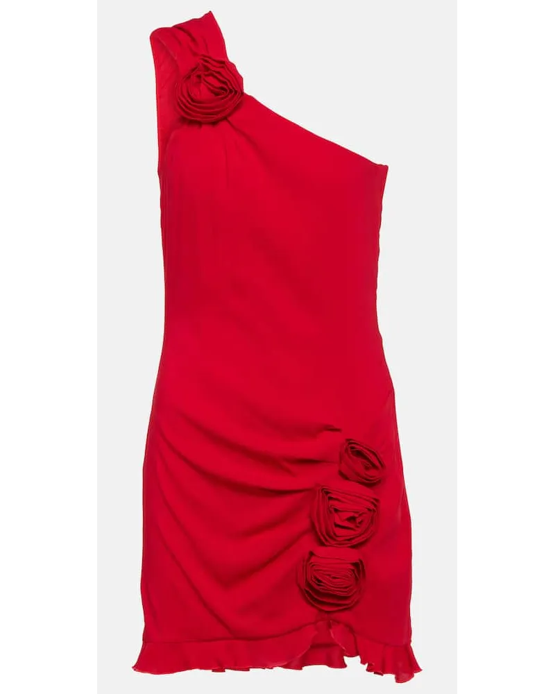 Blumarine One-Shoulder-Minikleid aus Crepe Rot