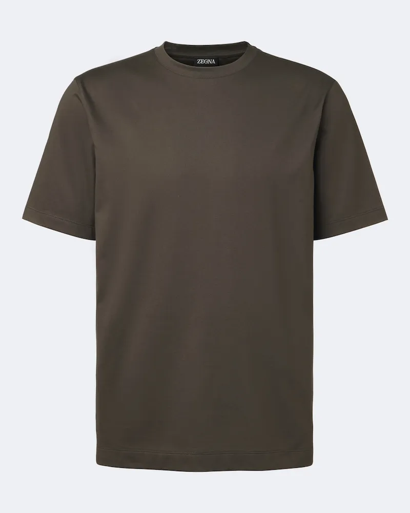 Ermenegildo Zegna T-Shirt aus Baumwoll-Jersey Grün