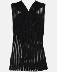 Saint Laurent Top aus Baumwolle Schwarz