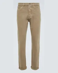 Brunello Cucinelli Mid-Rise Slim Jeans Braun