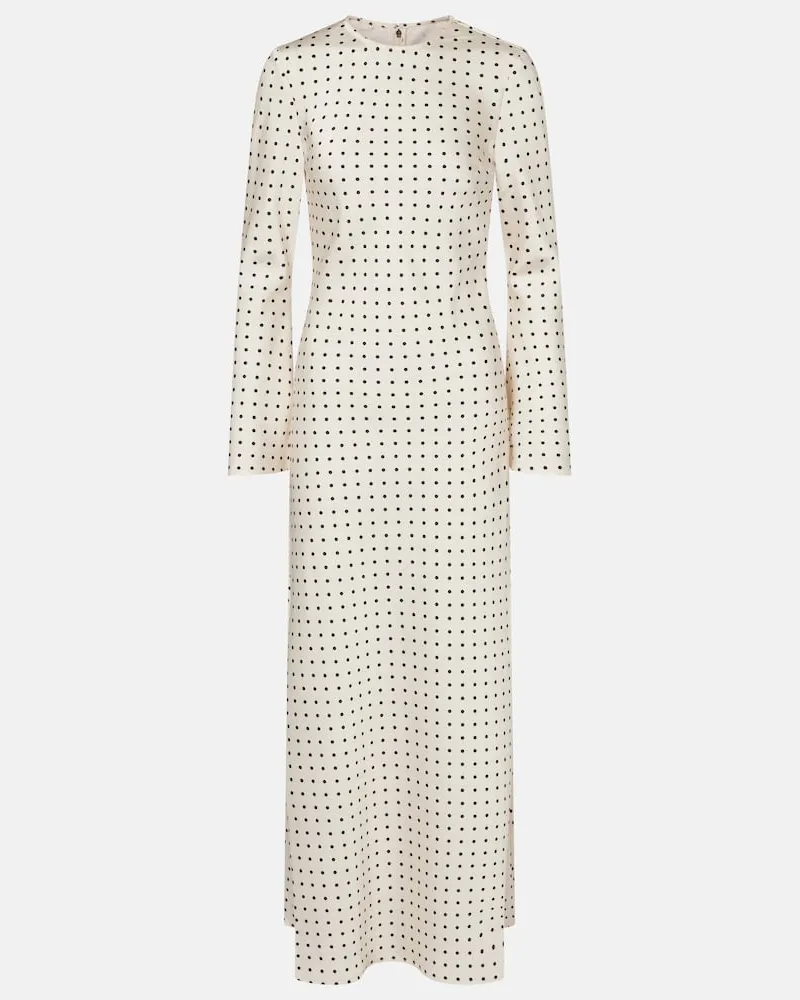 ROTATE Birger Christensen Maxikleid aus Satin Weiß