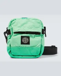 Stone Island Messenger Bag aus Canvas Gruen