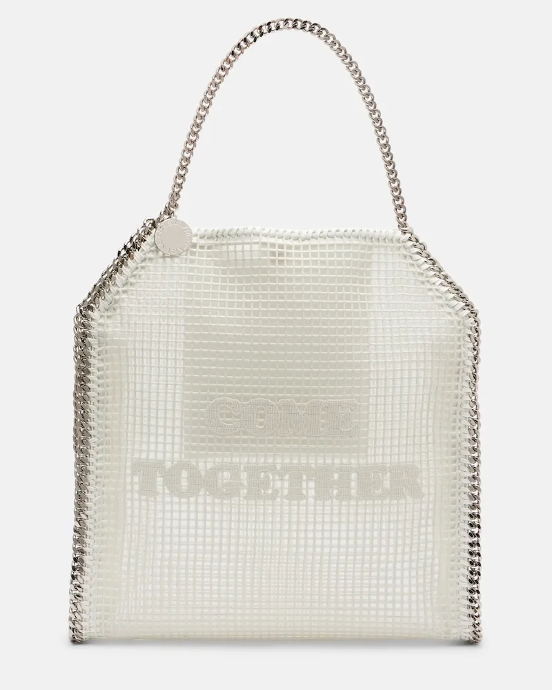 Stella McCartney Tote Falabella Medium aus Mesh Weiß