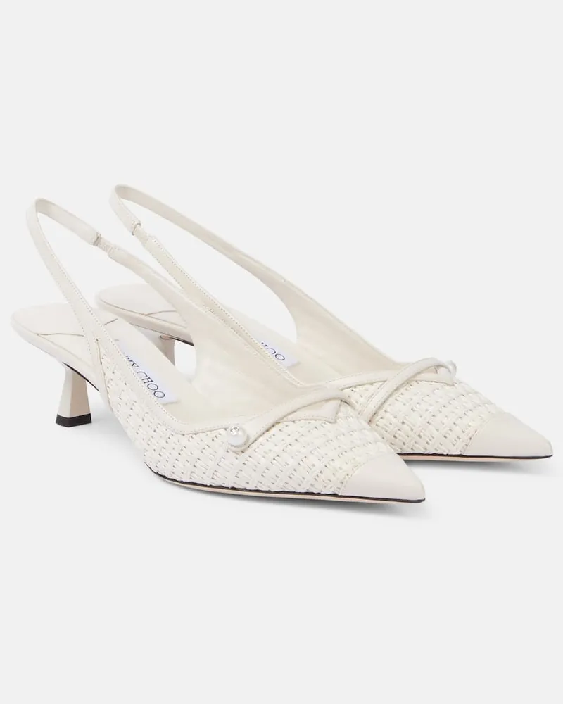 Jimmy Choo Slingback-Pumps Amita 45 Weiß