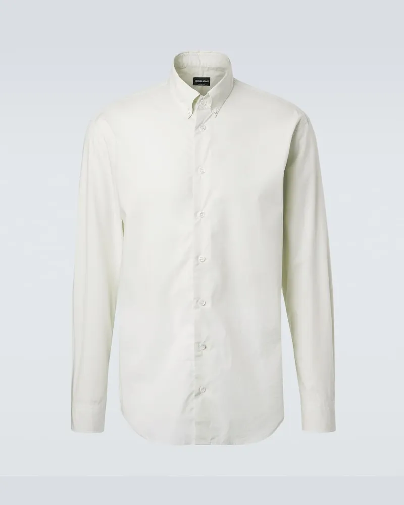 Giorgio Armani Hemd aus Baumwolle Grün
