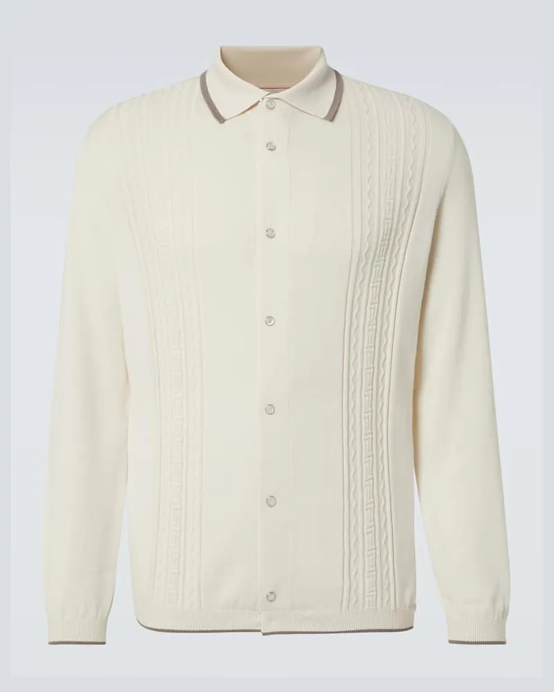 Brunello Cucinelli Polopullover aus Baumwolle Weiß
