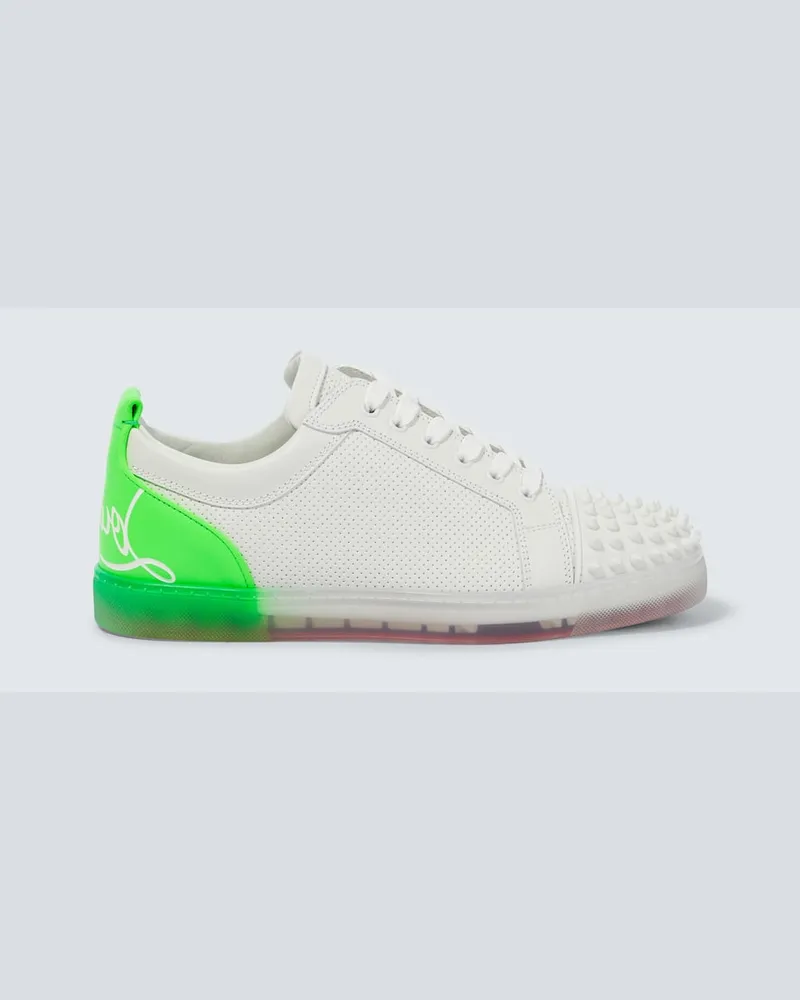 Christian Louboutin Sneakers Louis Junior Spikes Weiß