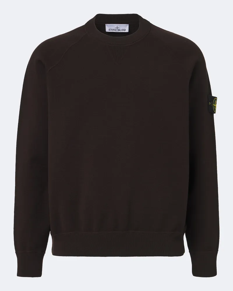Stone Island Pullover Compass badge aus einem Wollgemisch Braun