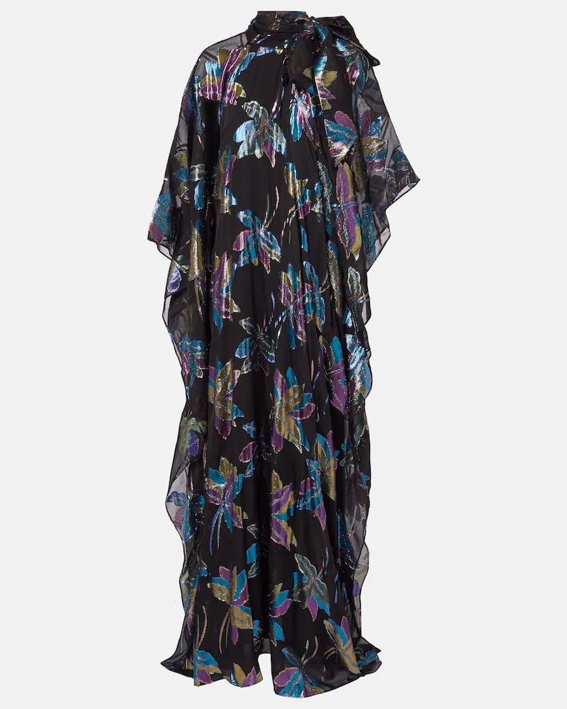 Taller Marmo Kaftan Stevie aus Lamé Schwarz