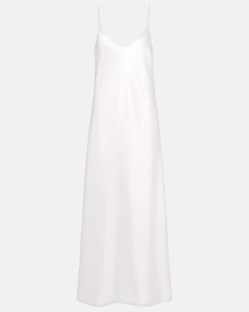 GALVAN Slipdress aus Satin Weiß