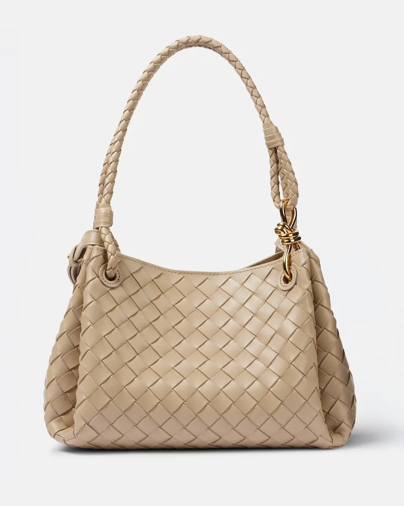 Bottega Veneta Tote Bag Parachute Medium aus Leder Beige
