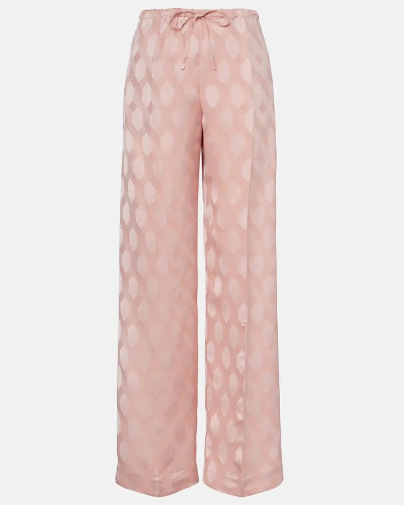 Dries van Noten Bedruckte Hose Rosa