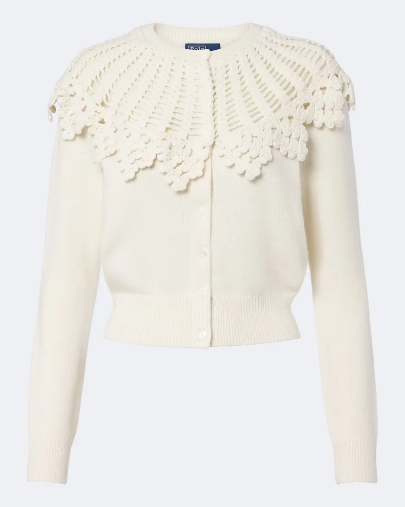 Ralph Lauren Cardigan aus Wolle und Alpakawolle Weiß