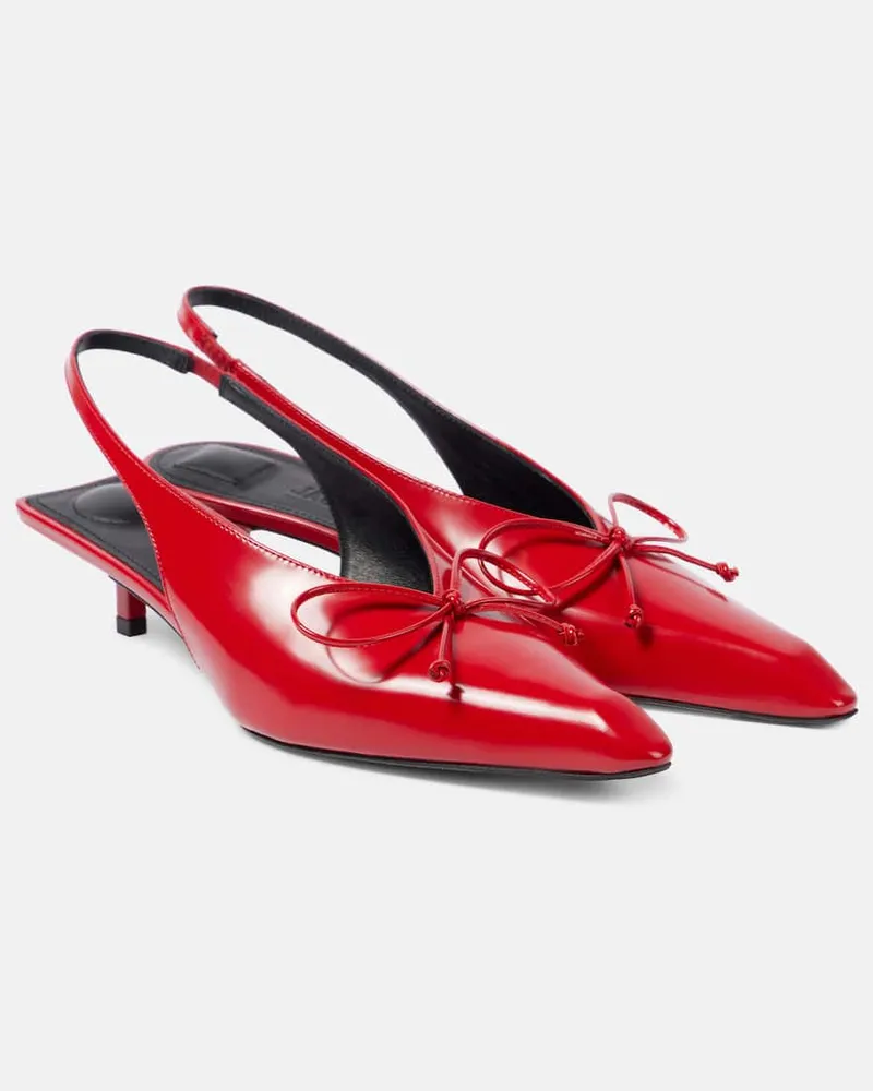 Jacquemus Slingback-Pumps Low Cubisto aus Leder Rot