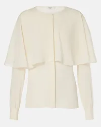 Chloé Chloe Bluse aus Seidenchiffon Weiss