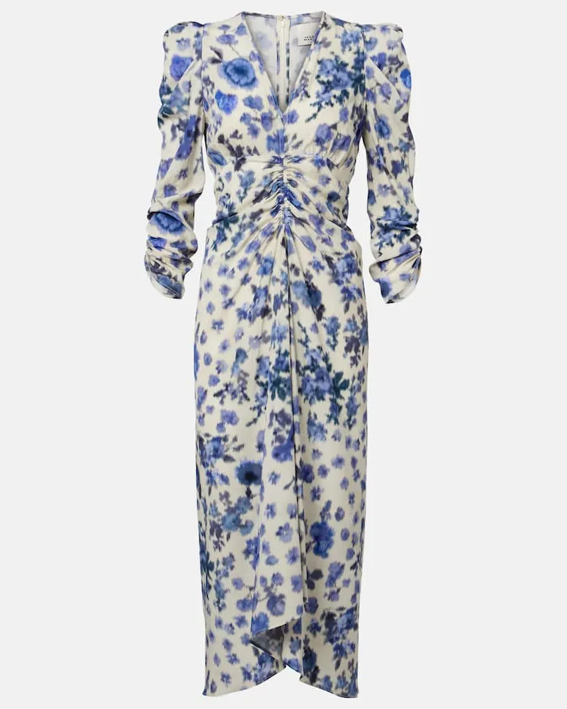 Isabel Marant Midikleid Albini aus einem Seidengemisch Weiß