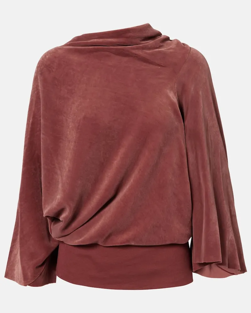 Rick Owens Top aus Charmeuse Rosa