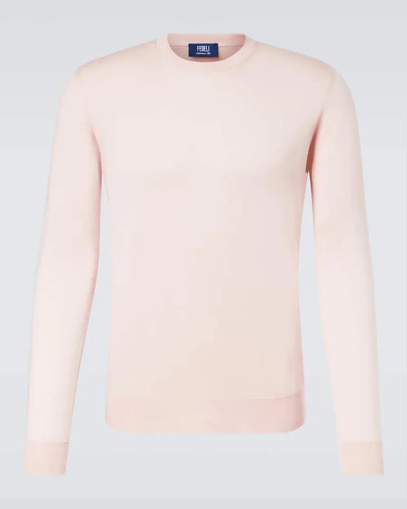 Fedeli Pullover aus Kaschmir und Seide Pink