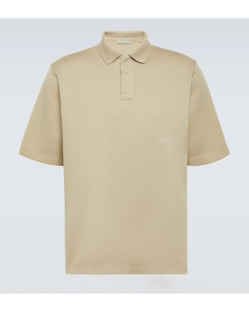 Stone Island Polohemd Ghost aus Baumwolle Beige