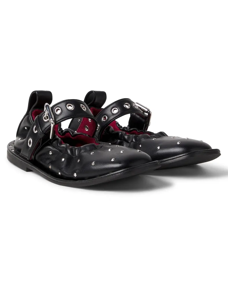 Stella McCartney Kids Verzierte Mary-Jane-Ballerinas Schwarz