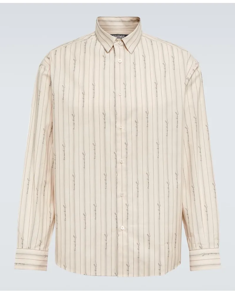 Jacquemus Hemd La Chemise Simon aus Baumwolle Nude