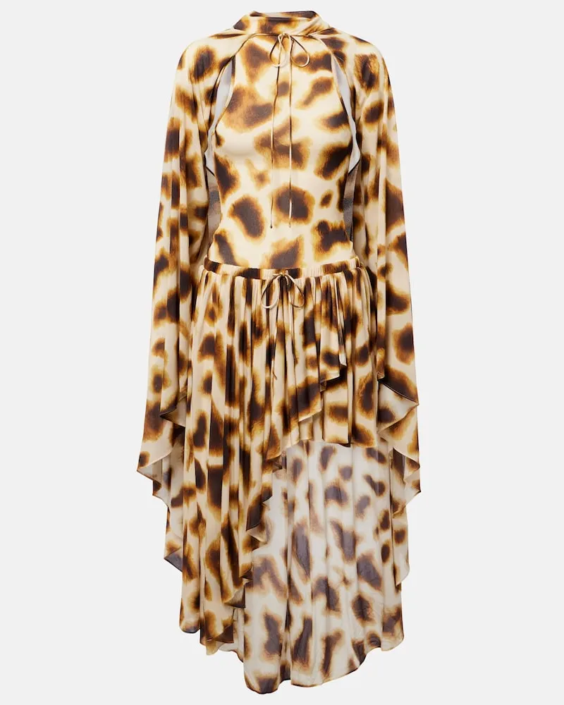 Christopher Esber Bedrucktes Minikleid Gyre Beige
