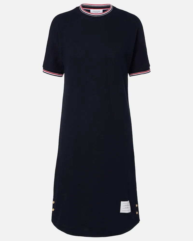 Thom Browne Kleid Dolman aus Baumwolle Blau
