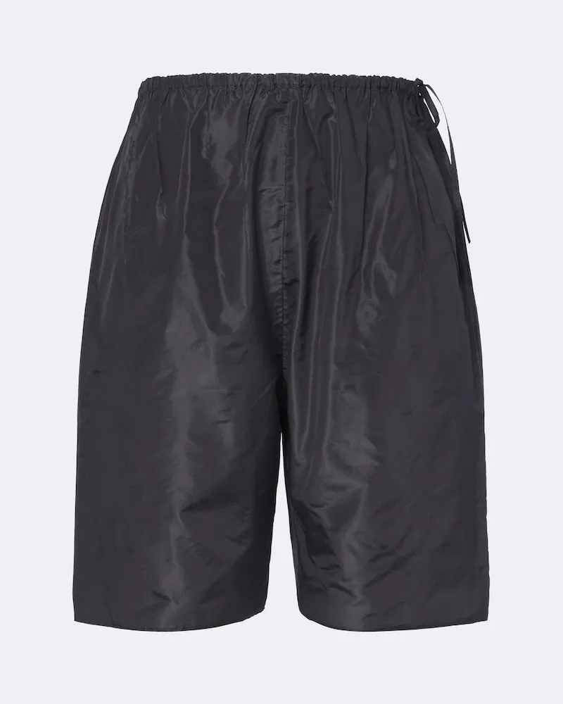Prada Bermudashorts aus Seidentaft Grau