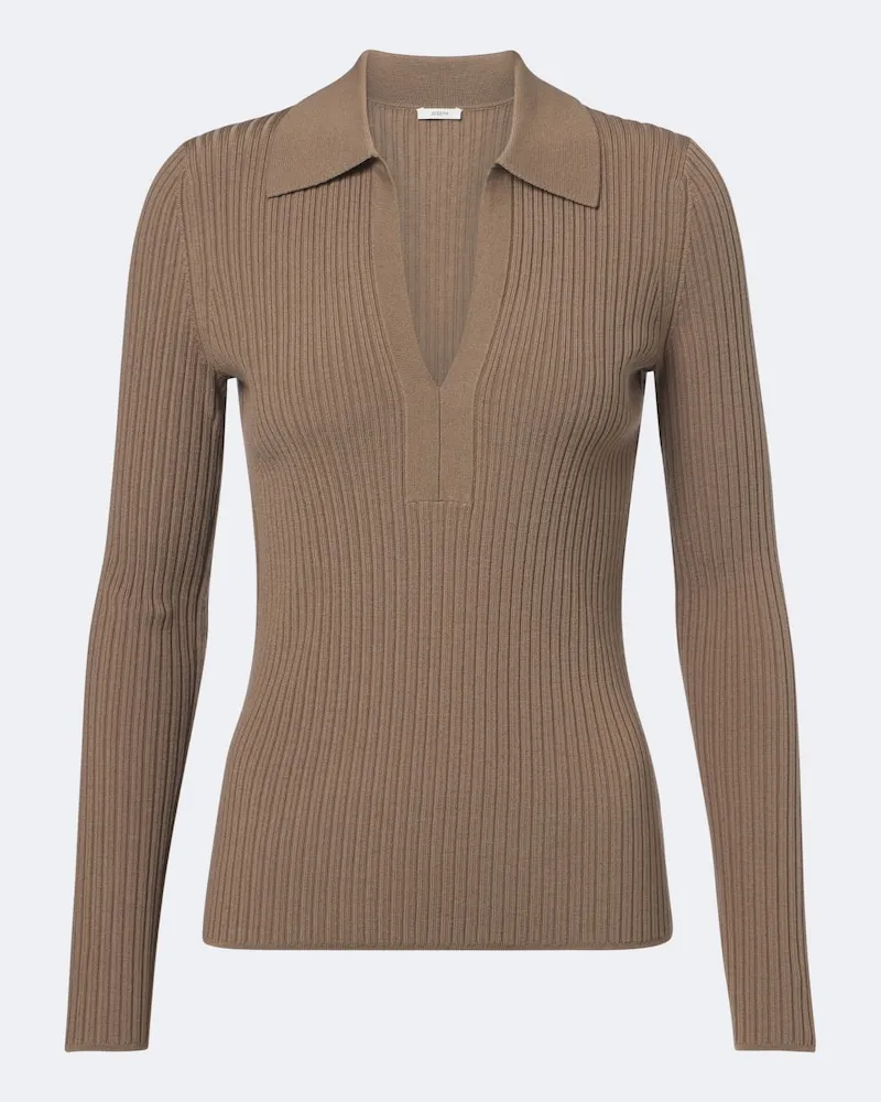 Joseph Polopullover aus einem Wollgemisch Beige